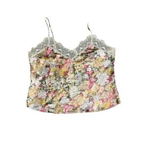 Vintage Gold Label Victoria's Secret Size Large Floral Lace Cami Lingerie‎ Y2K